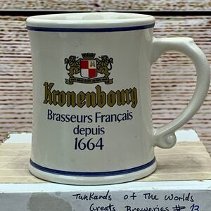 Kronenbourg Tankard of the Worlds Great‎ Breweries Porcelain Beer Stein Mug